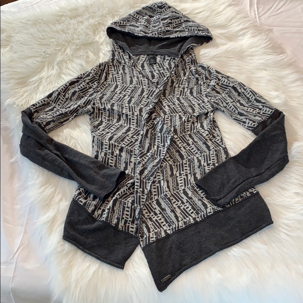 Prana Open Front Hooded Cardigan Sz xs